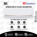 Dawlance Ac 1 Ton Dc Inverter Split | Model Sprinter X 15 | Heat & Cool | Self Cleaning | Gold Fins| Low Voltage Operate | 4 Years P.C.B Card Warranty - 12 Years Compressor Warranty