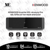 KENWOOD Inverter AC | Model-1270S e Luxury Pro | 1 Ton | T3 Compressor | WiFi Enable | 75% Energy Saving-Heat And Cool-Ampere Lock-Offline Voice Control - With Wi-Fi l Latest Model - 10 Years Compressor Warranty - 4 Years Card Warranty